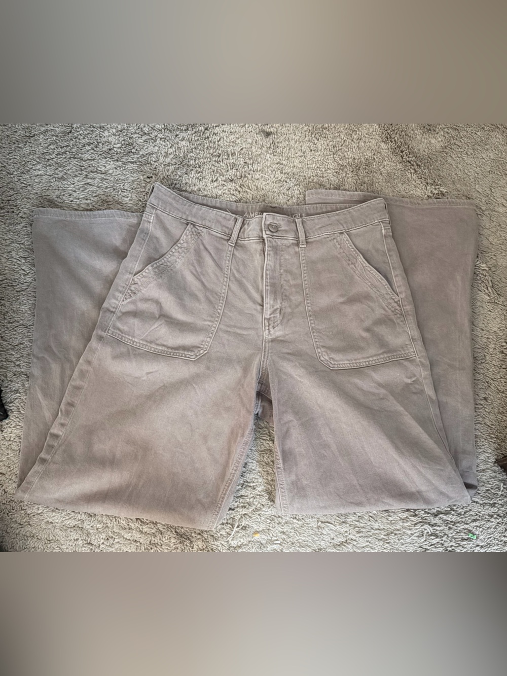 Brown American Eagle Wide Leg Pants